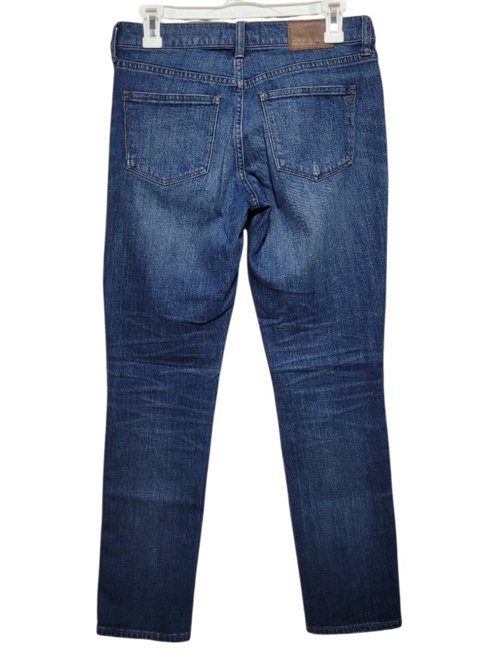Madewell The Slim Boyjean Distressed Blue Denim Jeans Low Mid Rise Size 25 - Picture 2 of 13
